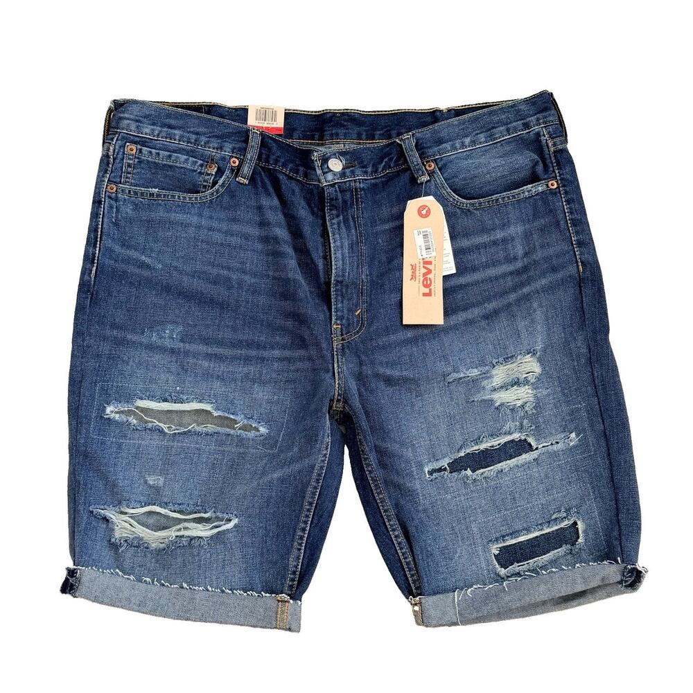 New Levi's Men's 511 Denim Medium Wash Shorts Cut Off Size 40 NWT